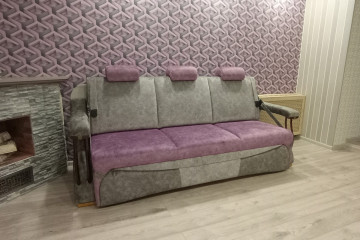 Диван зі столом Стандарт-М (№1149). Тканина Apex Silk 401/303, стіл Сосна Лофт Крем.